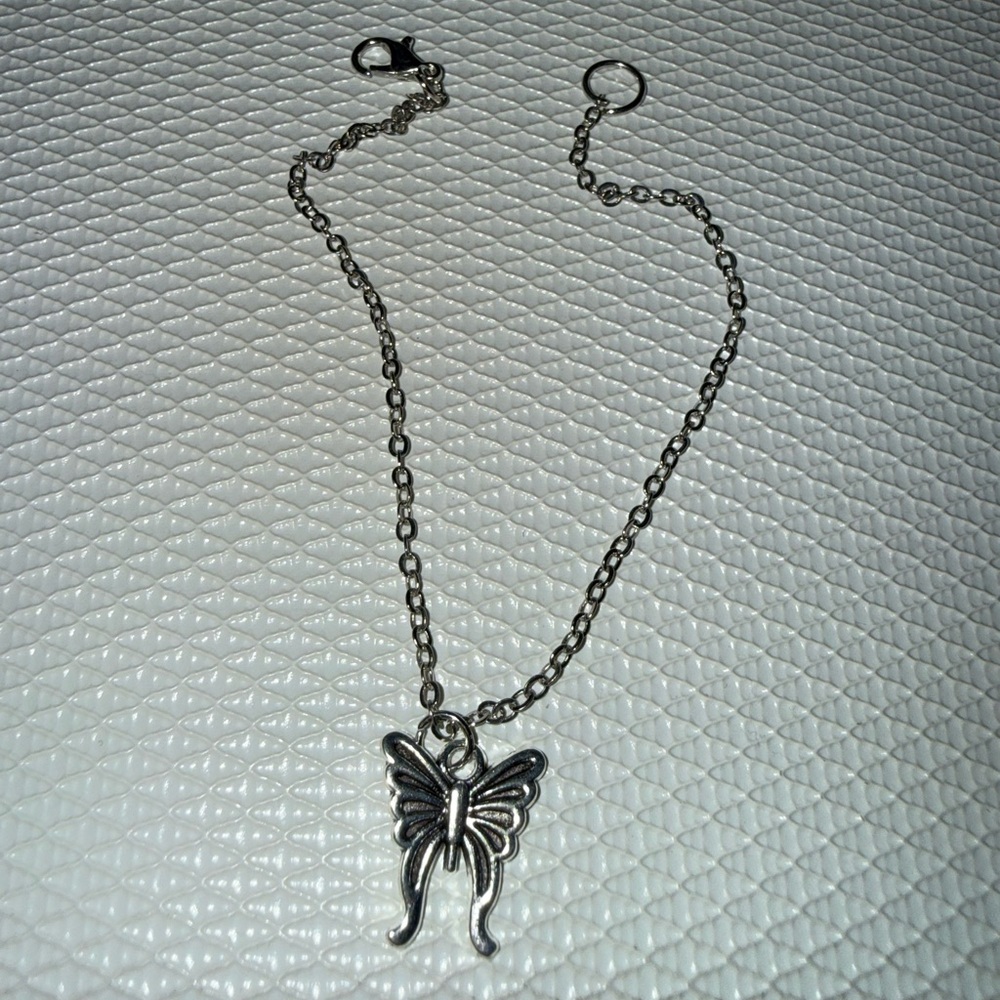Elegant Silver Butterfly Charm Bracelet